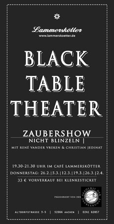 Zaubershow Black Table Magic Theater